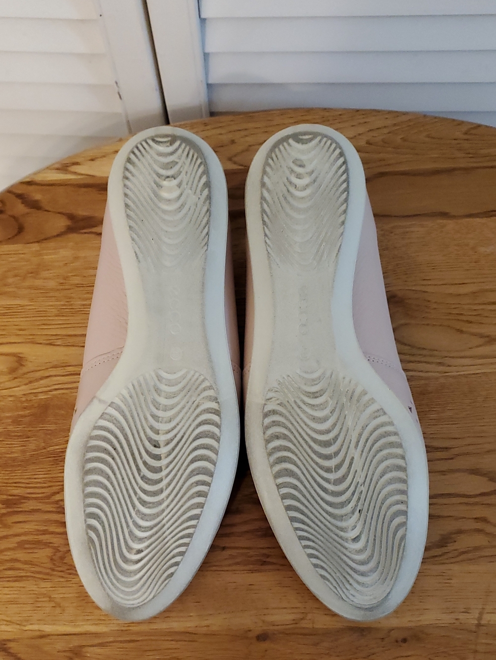 Ecco Pink Blush Touch Leather Ballerina Flats Loafers, Size 8 - Picture 4 of 10